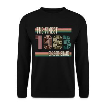 ST 1983 Die feinste klassische Marke - Unisex Pullover - Schwarz - Vorne - Alina (178cm) & Michal (187cm)