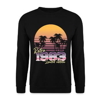 SW 1983 rétro édition limitée - Sweat-shirt Unisexe - noir - Devant - Alina (178cm) & Michal (187cm)