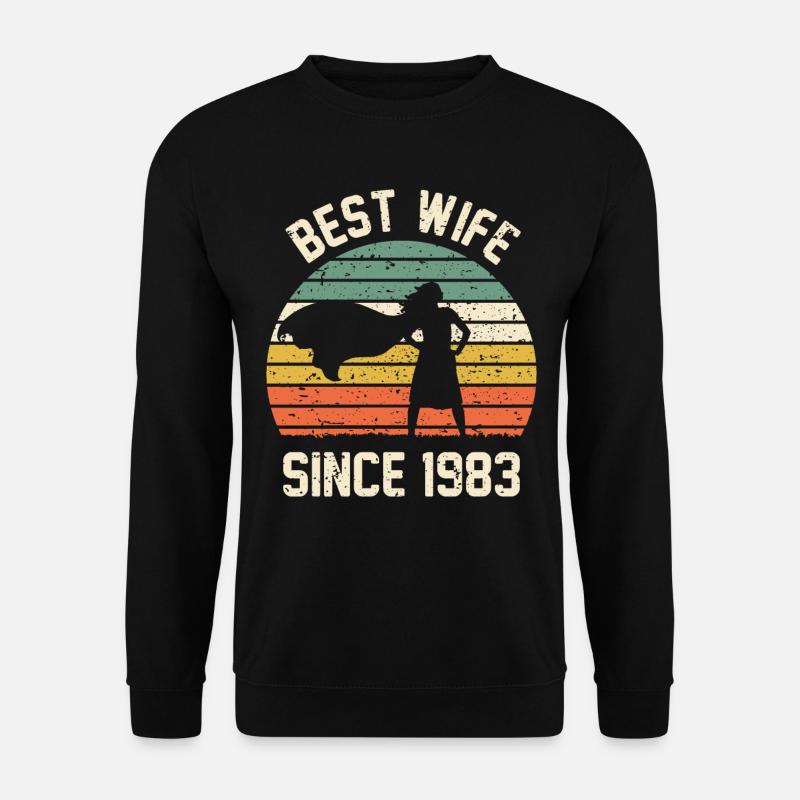 Best wife since 1983 - Unisex Sweatshirt - black