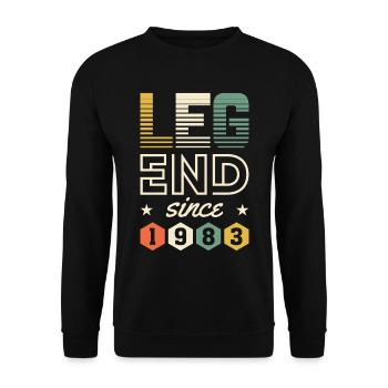 Légende depuis 1983 - Sweat-shirt Unisexe - noir - Devant - Alina (178cm) & Michal (187cm)