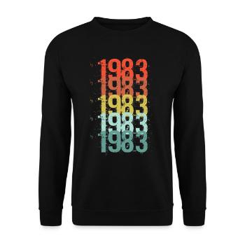 Mon année - 1983 - Sweat-shirt Unisexe - noir - Devant - Alina (178cm) & Michal (187cm)