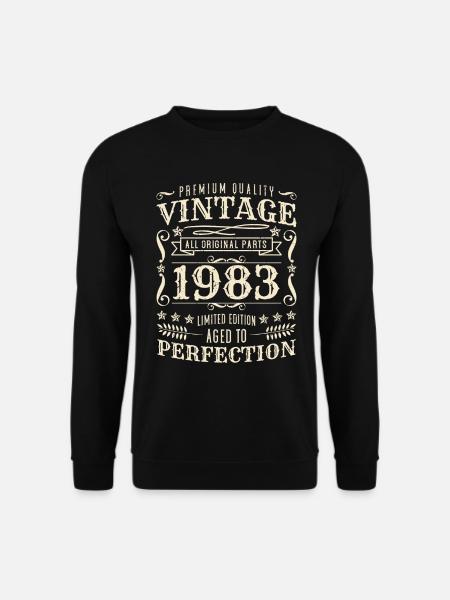 Premium-Qualität Jahrgang 1983 - Unisex Pullover - Schwarz