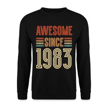 ST Awesome seit 1983 - Unisex Pullover - Schwarz - Vorne - Alina (178cm) & Michal (187cm)