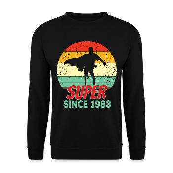 Super depuis 1983 - Sweat-shirt Unisexe - noir - Devant - Alina (178cm) & Michal (187cm)