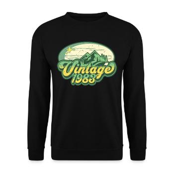 Millésime 1983 - amoureux de la nature - Sweat-shirt Unisexe - noir - Devant - Alina (178cm) & Michal (187cm)