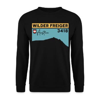 Wild Freiger Mountain Tour Red Ridge Summit Altitude - Sweat-shirt Unisexe - noir - Devant - Alina (178cm) & Michal (187cm)