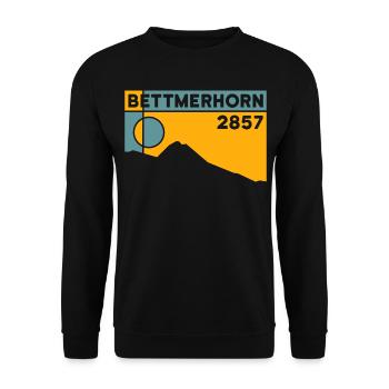 Bettmerhorn Bettmeralp Hike Hiking Valais - Unisex Sweatshirt - black - Front - Alina (178cm) & Michal (187cm)
