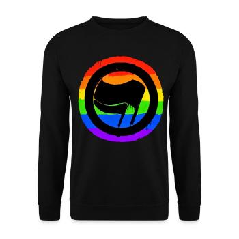 Colorful against the right - Unisex Sweatshirt - black - Front - Alina (178cm) & Michal (187cm)