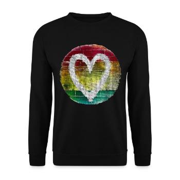 Coeur couleur couleur artiste - Sweat-shirt Unisexe - noir - Devant - Alina (178cm) & Michal (187cm)