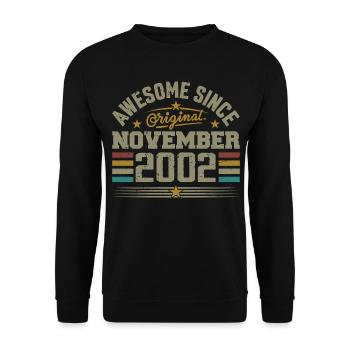 November 2002 Birthday Gift | November 2002 - Unisex Sweatshirt - black - Front - Alina (178cm) & Michal (187cm)