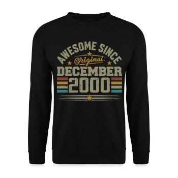 December 2000 - December 2000 Birthday Gift - Unisex Sweatshirt - black - Front - Alina (178cm) & Michal (187cm)