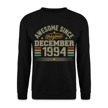 December 1994 - December 1994 Birthday Gift - Unisex Sweatshirt - black - Front - Alina (178cm) & Michal (187cm)