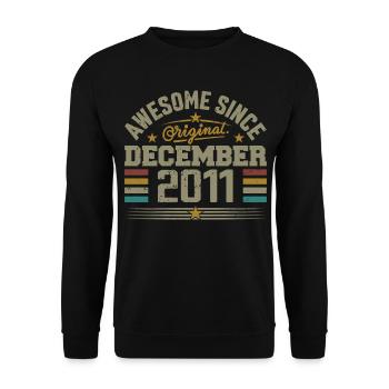 December 2011 - December 2011 Anniversary Gift - Unisex Sweatshirt - black - Front - Alina (178cm) & Michal (187cm)
