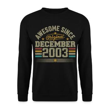 December 2003 - December 2003 Birthday Gift - Unisex Sweatshirt - black - Front - Alina (178cm) & Michal (187cm)