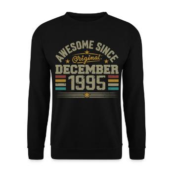 Décembre 1995 - Cadeau Anniversaire December 1995 - Sweat-shirt Unisexe - noir - Devant - Alina (178cm) & Michal (187cm)