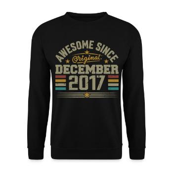 December 2017 - December 2017 Birthday Gift - Unisex Sweatshirt - black - Front - Alina (178cm) & Michal (187cm)