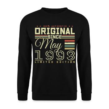 Mai 1998 Geburtstagsgeschenk, Mai 1998 Geschenk - Unisex Pullover - Schwarz - Vorne - Alina (178cm) & Michal (187cm)