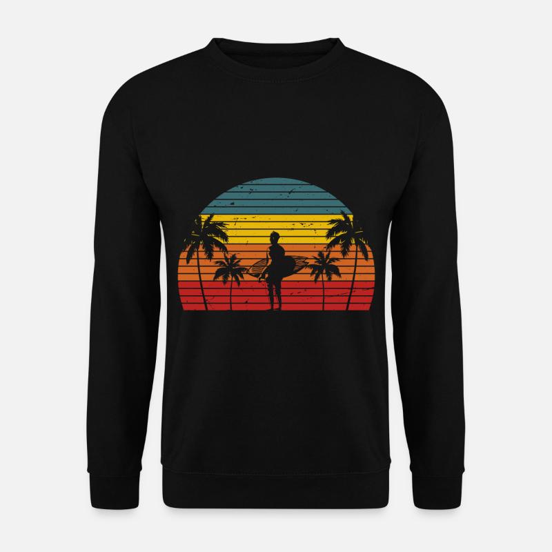 Surf surfer Retro Hawaii Surf surf - Sweat-shirt Unisexe - noir