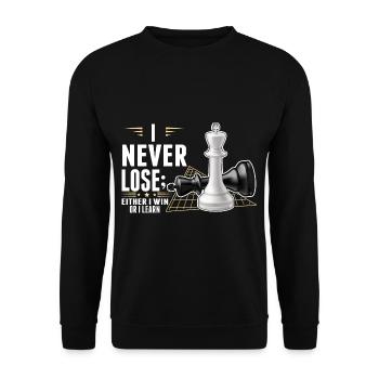 Smart Chess Player Intelligent Board Game - Unisex Sweatshirt - black - Front - Alina (178cm) & Michal (187cm)