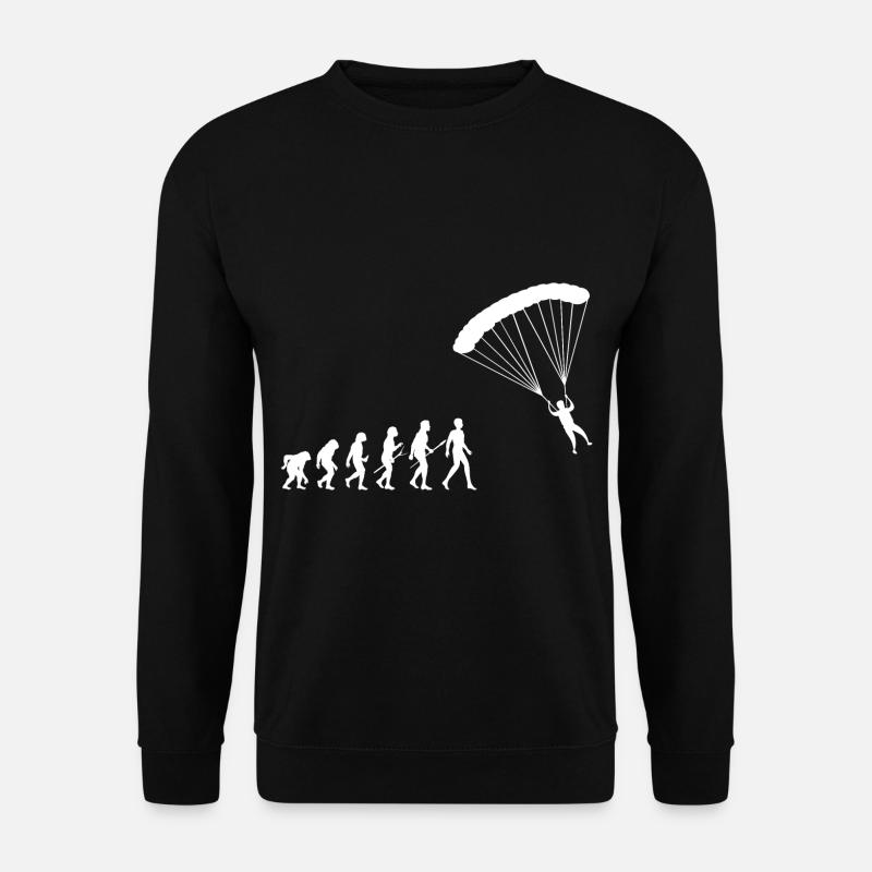 Parapluie Evolution Parachutiste Sport - Sweat-shirt Unisexe - noir