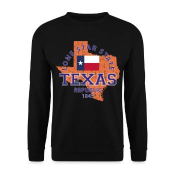Texas - Unisex Sweatshirt - black - Front - Alina (178cm) & Michal (187cm)
