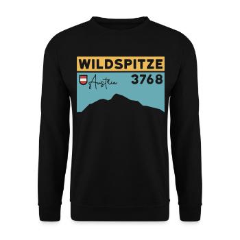 Wildspitze ski tour high tour normal route hike - Unisex Sweatshirt - black - Front - Alina (178cm) & Michal (187cm)