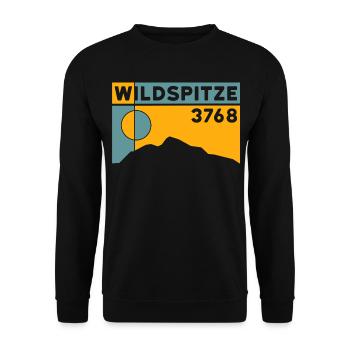 Wildspitze ski tour high tour normal route hike - Unisex Sweatshirt - black - Front - Alina (178cm) & Michal (187cm)