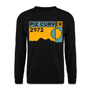 Piz Curvér Wandern Skitour Bergtour Fels Klettern - Unisex Pullover - Schwarz - Vorne - Alina (178cm) & Michal (187cm)