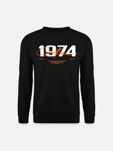 1974 Vintage Retro 1974 Geburtstagsgeschenk 1974 - Unisex Pullover - Schwarz