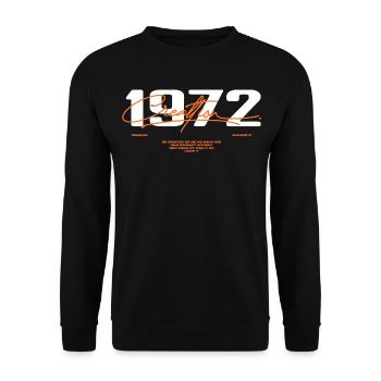 1972 Vintage Retro 1972 Geburtstagsgeschenk 1972 - Unisex Pullover - Schwarz - Vorne - Alina (178cm) & Michal (187cm)