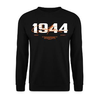 1944 Vintage Retro 1944 Geburtstagsgeschenk 1944 - Unisex Pullover - Schwarz - Vorne - Alina (178cm) & Michal (187cm)