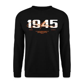 1945 Vintage Retro 1945 Geburtstagsgeschenk 1945 - Unisex Pullover - Schwarz - Vorne - Alina (178cm) & Michal (187cm)