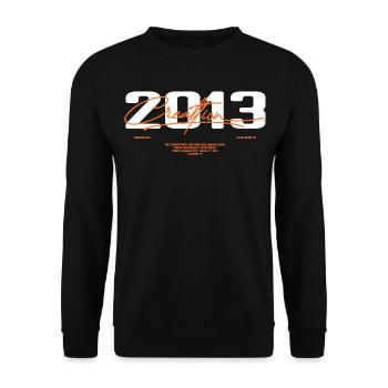 2013 Vintage Retro 2013 Birthday Gift 2013 - Unisex Sweatshirt - black - Front - Alina (178cm) & Michal (187cm)