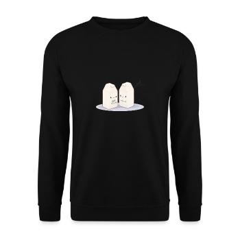 I'm milk - Unisex Sweatshirt - black - Front - Alina (178cm) & Michal (187cm)