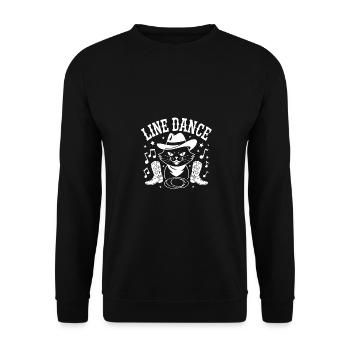 J’adore mon chat et la danse en ligne - Sweat-shirt Unisexe - noir - Devant - Alina (178cm) & Michal (187cm)