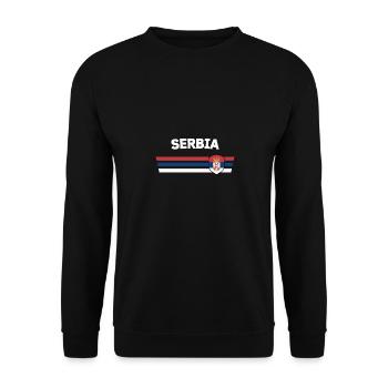 T-shirt de la de Serbie - Sweat-shirt Unisexe - noir - Devant - Alina (178cm) & Michal (187cm)