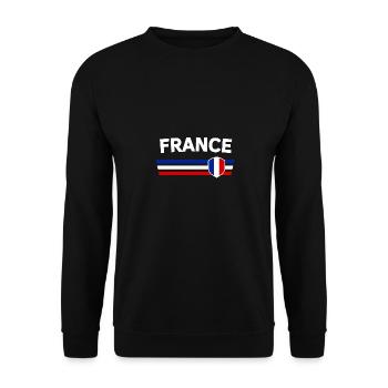France fan tshirt/trikot for global competitions - Unisex Sweatshirt - black - Front - Alina (178cm) & Michal (187cm)