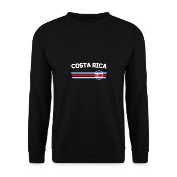 Costa Rica fan trikot for global competitions - Unisex Sweatshirt - black - Front - Alina (178cm) & Michal (187cm)