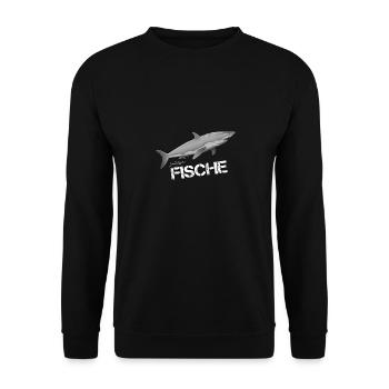 Fische Sternzeichen Fische - Unisex Pullover - Schwarz - Vorne - Alina (178cm) & Michal (187cm)