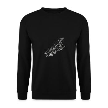 Avion - Sweat-shirt Unisexe - noir - Devant - Alina (178cm) & Michal (187cm)