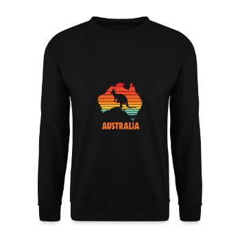 Australia - Unisex Sweatshirt - black - Front - Alina (178cm) & Michal (187cm)