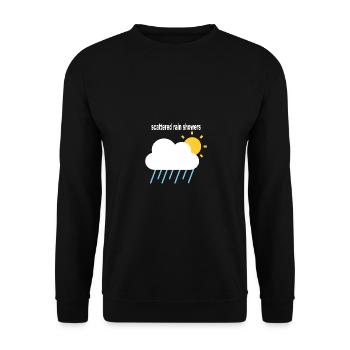 scattered rain showers - occasional rain showers - Unisex Sweatshirt - black - Front - Alina (178cm) & Michal (187cm)