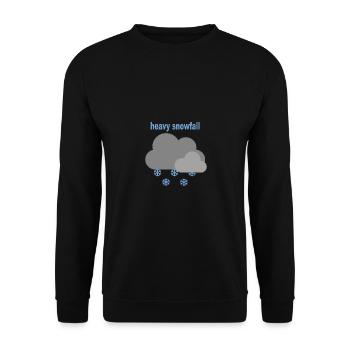 heavy snowfall - Unisex Sweatshirt - black - Front - Alina (178cm) & Michal (187cm)