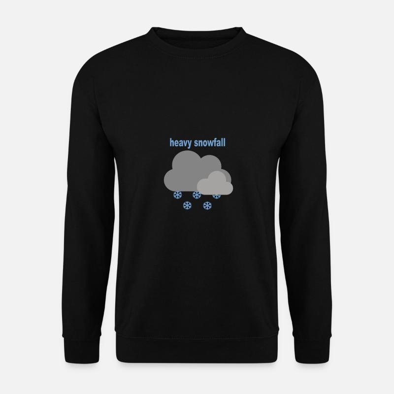heavy snowfall - starker Schneefall - Unisex Pullover - Schwarz