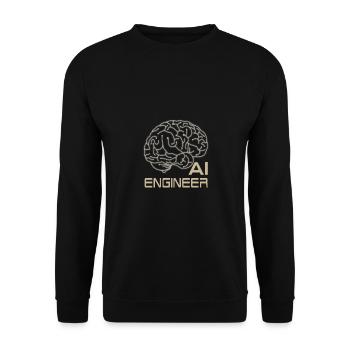 INGÉNIEUR EN IA - Sweat-shirt Unisexe - noir - Devant - Alina (178cm) & Michal (187cm)