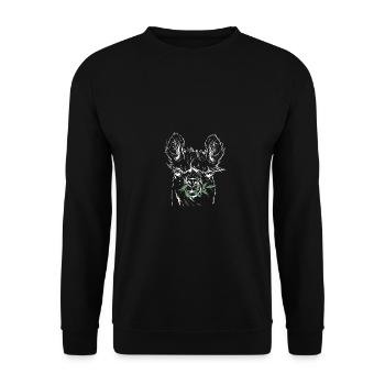 Lama, Alpaca - Unisex Pullover - Schwarz - Vorne - Alina (178cm) & Michal (187cm)