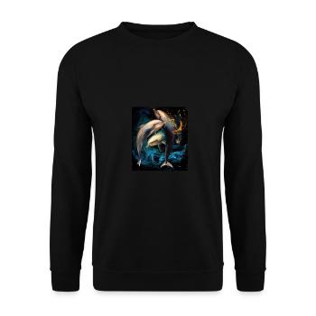 Drapeau de dauphin - Sweat-shirt Unisexe - noir - Devant - Alina (178cm) & Michal (187cm)