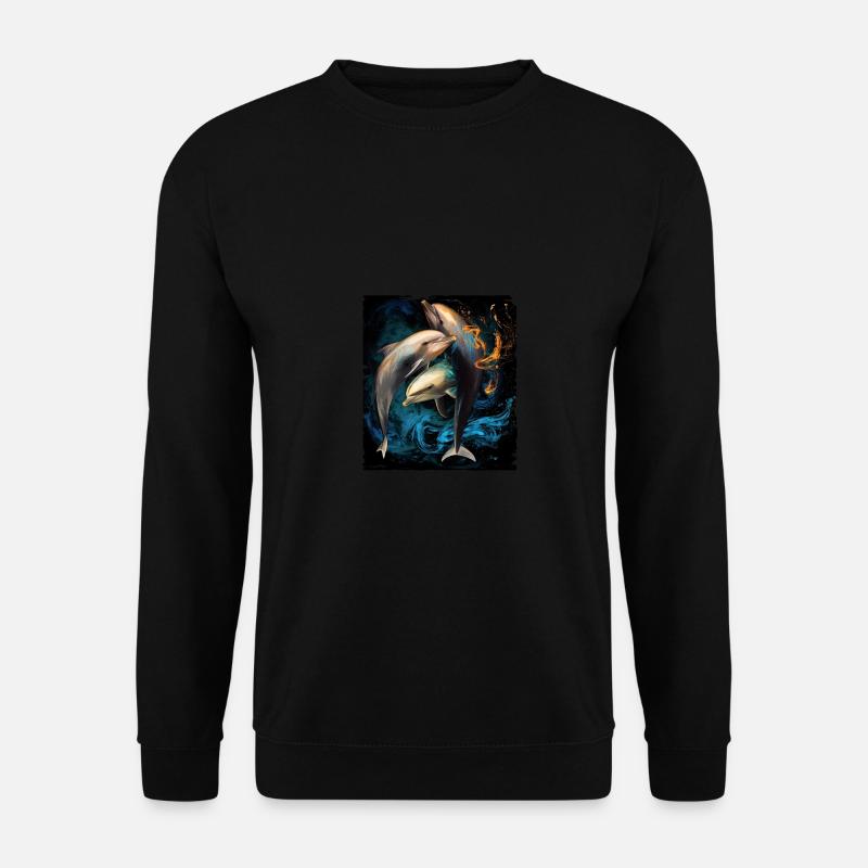 Dolphin Flag - Unisex Sweatshirt - black