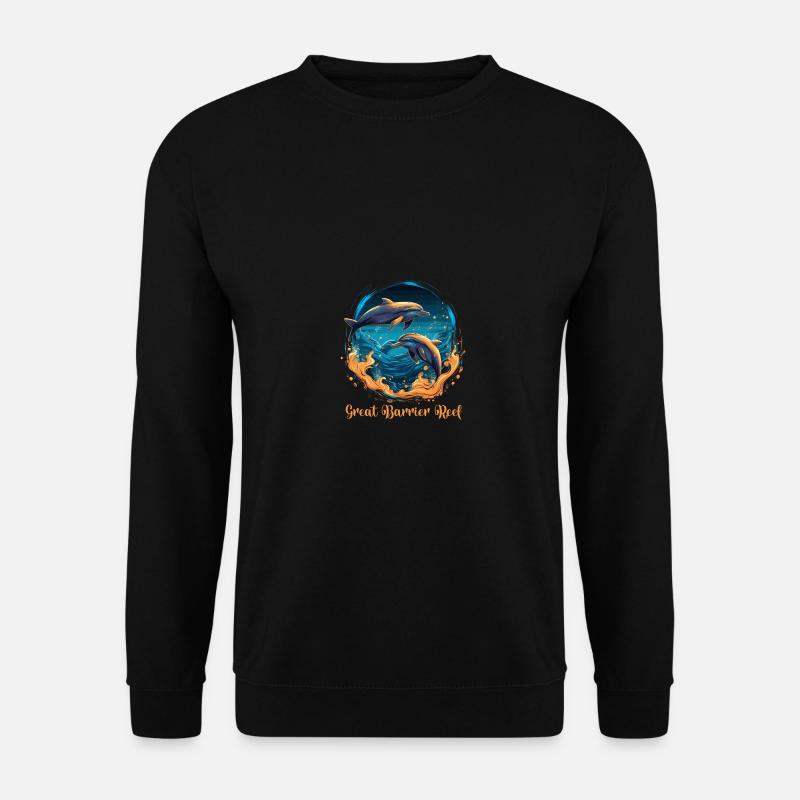 Great Barrier Reef Dolphins - Unisex Sweatshirt - black