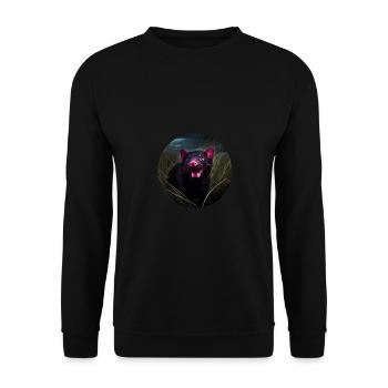 Tasmanian devil in the grass - Unisex Sweatshirt - black - Front - Alina (178cm) & Michal (187cm)